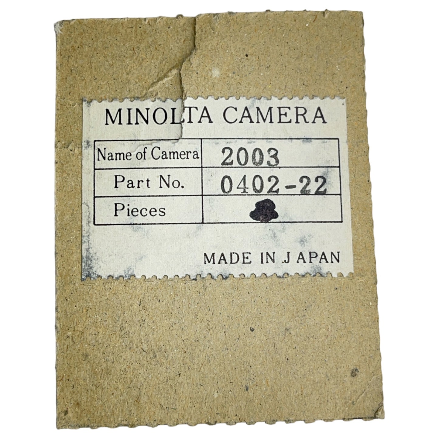Minolta SLR Battery Cover