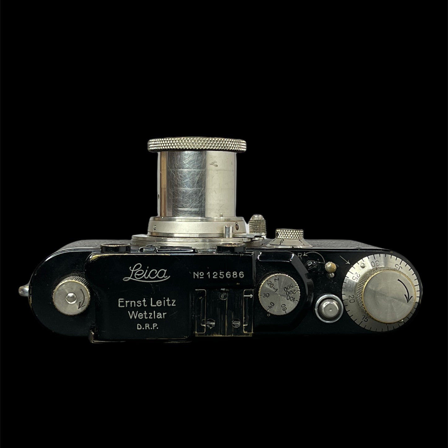 Leica III Black Nickel with Nickel 5cm f/2.5 11 O'clock Lens