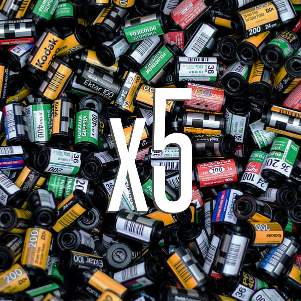 5 Rolls Develop, High Resolution Scan/Dropbox/Cut (Color & BW Only) (NO E-6 or ECN-2 Films)