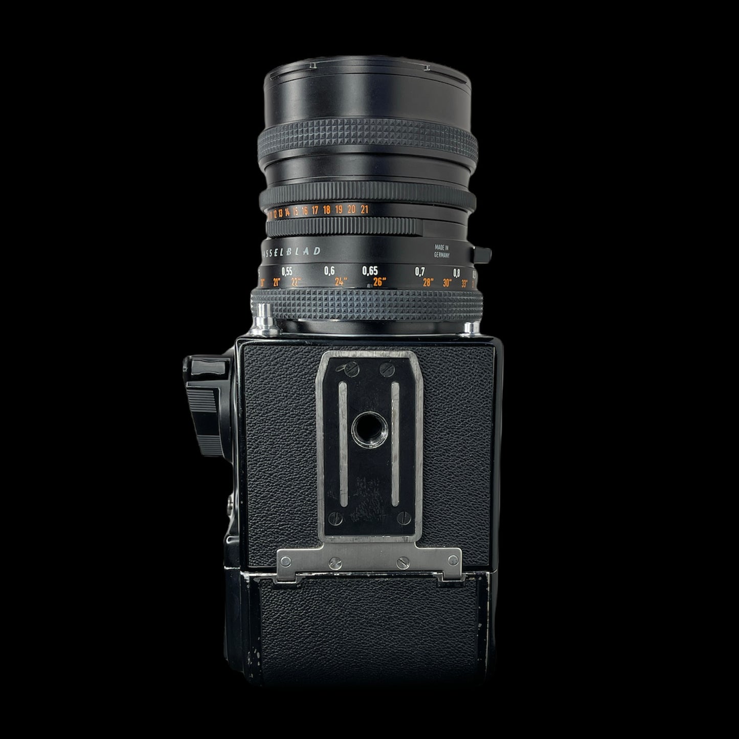 Hasselblad 500c/m Black w/ 50mm Distagon CF FLE A12 Back B#RC1307799 L#7954711 JB AY