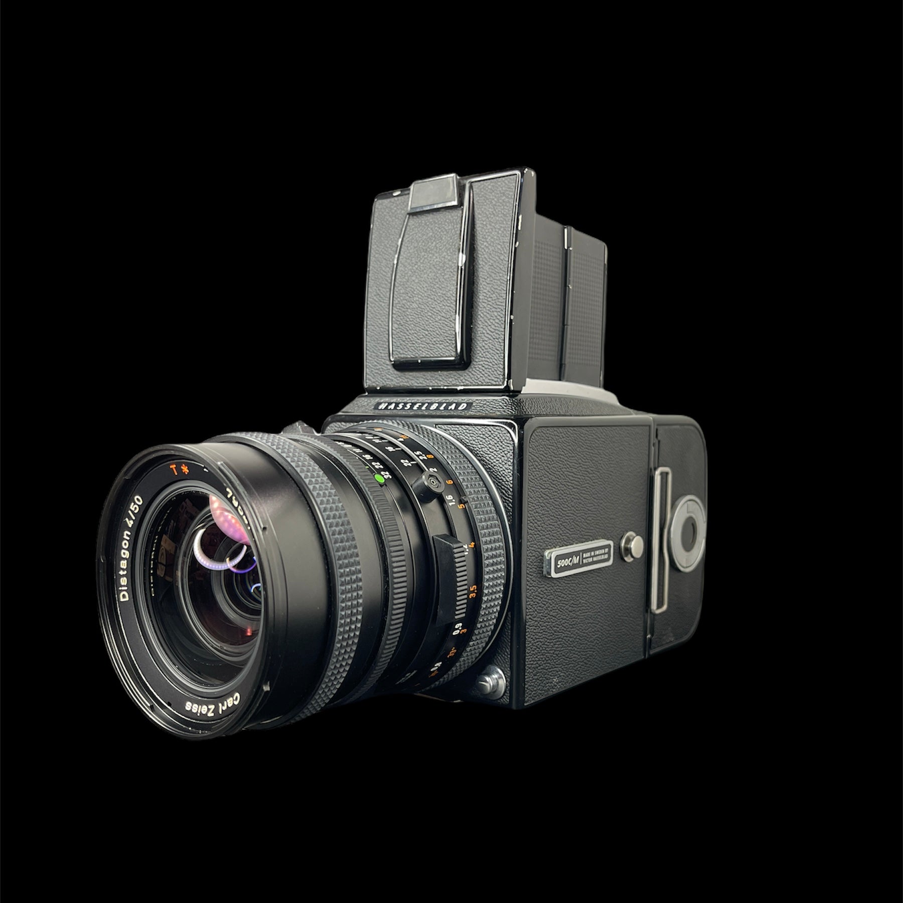 Hasselblad 500c/m Black w/ 50mm Distagon CF FLE A12 Back B